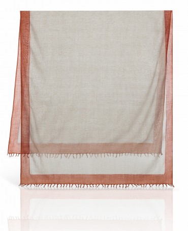 Палантин Унисекс W-BORDE/TAUPE.RUST